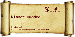 Wimmer Amadea névjegykártya